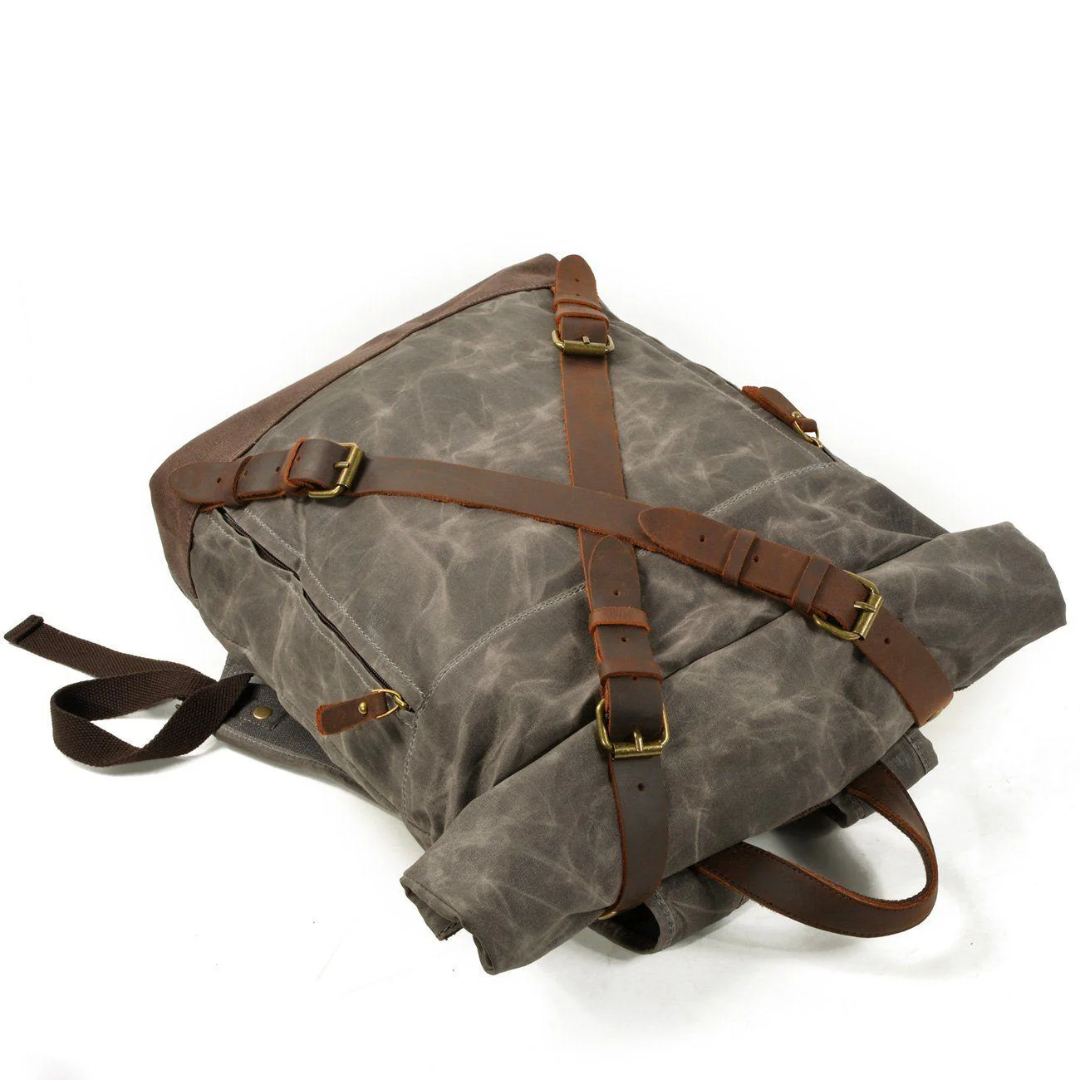 Barron | Waxed Rucksack Canvas Roll-Top Backpack