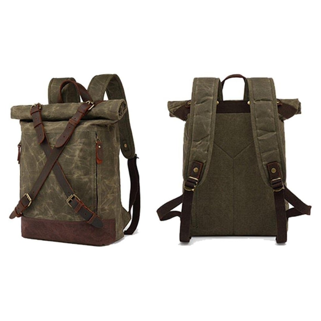 Barron | Waxed Rucksack Canvas Roll-Top Backpack
