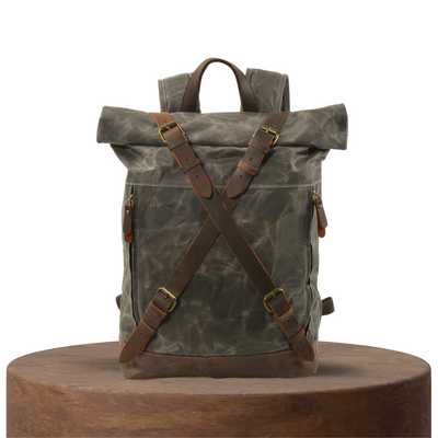 Barron | Waxed Rucksack Canvas Roll-Top Backpack