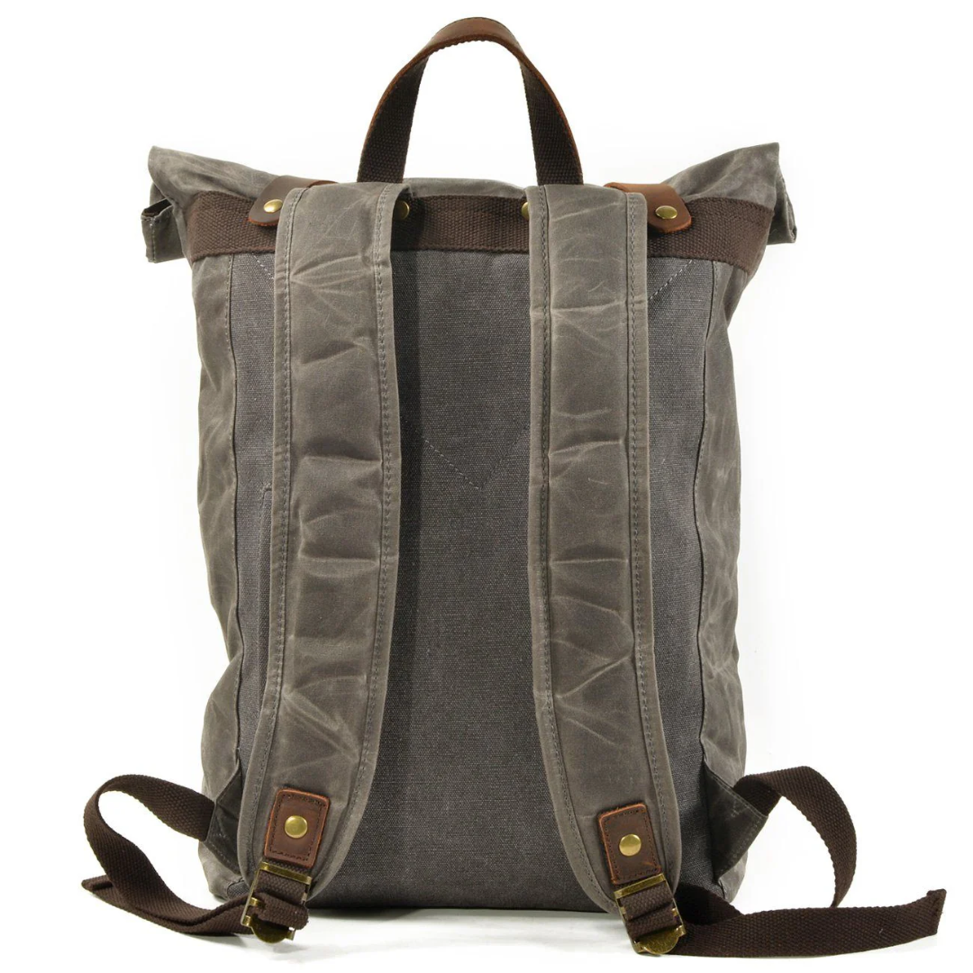 Barron | Waxed Rucksack Canvas Roll-Top Backpack