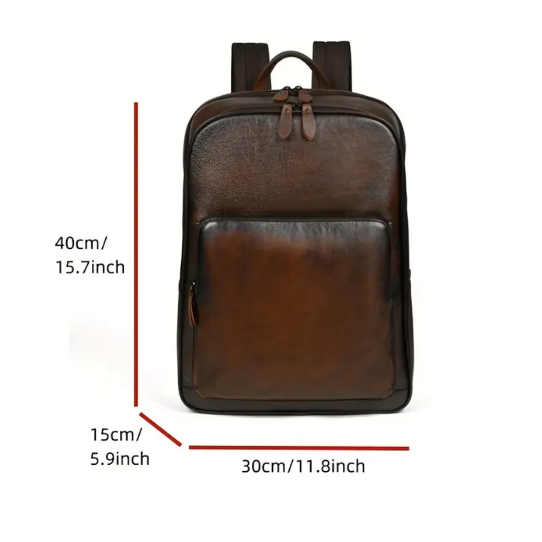 Bennett | Full-Grain Leather “Professor” Laptop Backpack