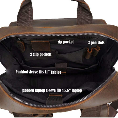 Ruben | Multi-Pocket Leather | Backpack