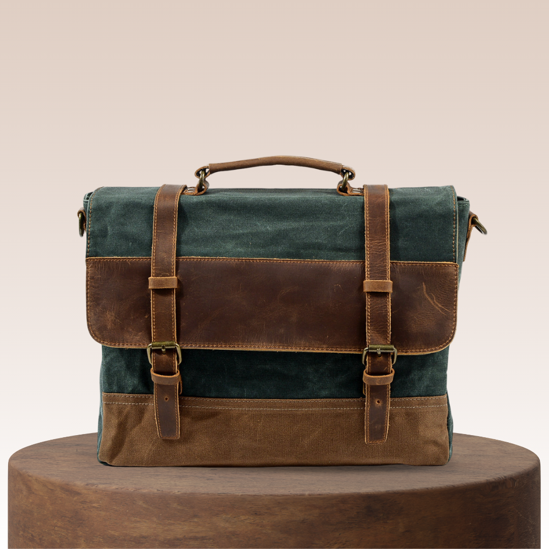 Kevin | Sturdy Canvas Leather | Messenger Bag