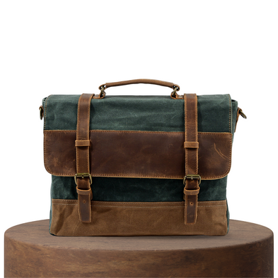 Kevin | Sturdy Canvas Leather | Messenger Bag