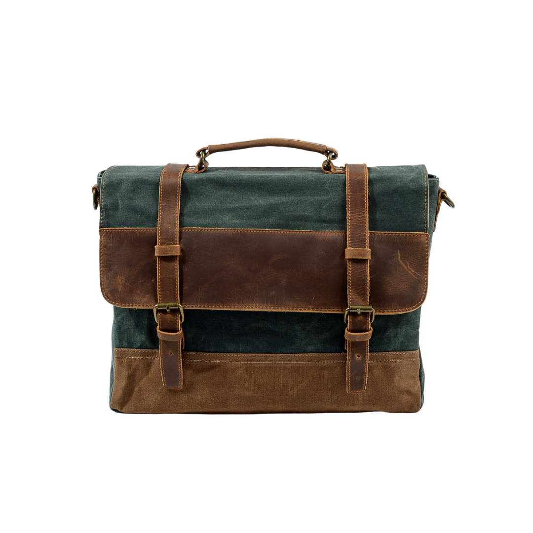 Kevin | Sturdy Canvas Leather | Messenger Bag