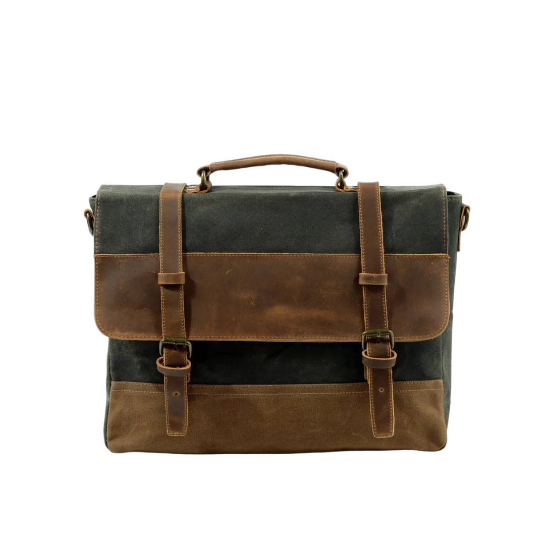 Kevin | Sturdy Canvas Leather | Messenger Bag