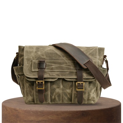 Lester | Retro Textured Canvas Leather | Shoulder Bag