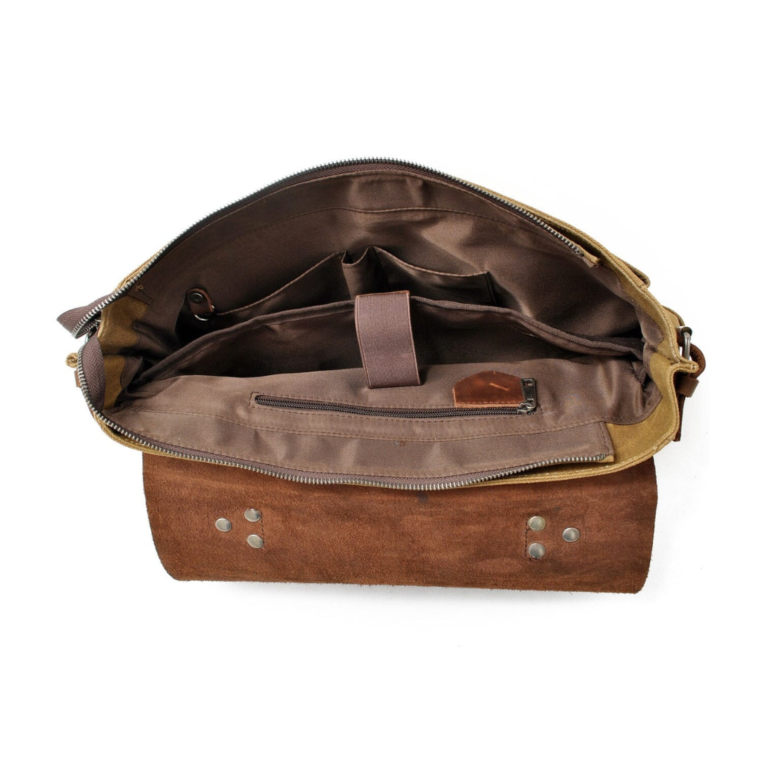 Edward | Vintage Canvas with Leather Flap | Messenger Bag