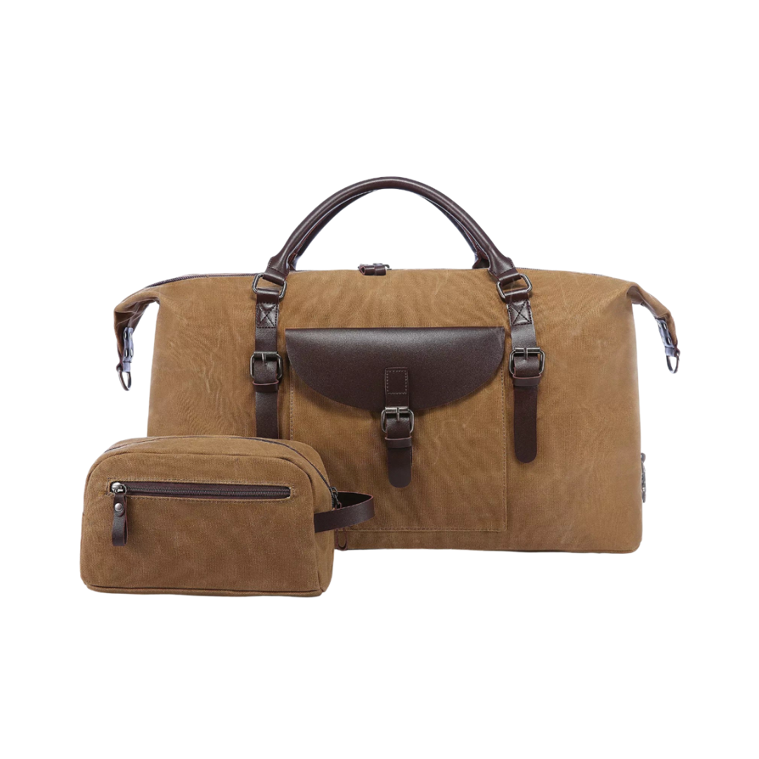 Leo | Stylish Leather Travel Set | Duffel Bag