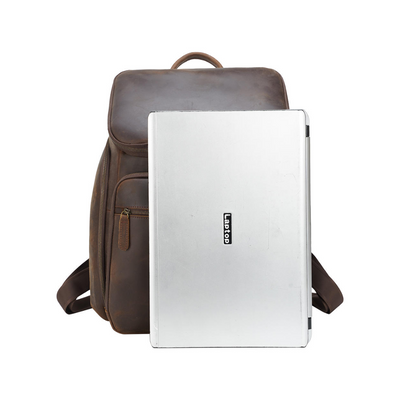 Laurent | Classic Leather with Front Pocket | Backpack