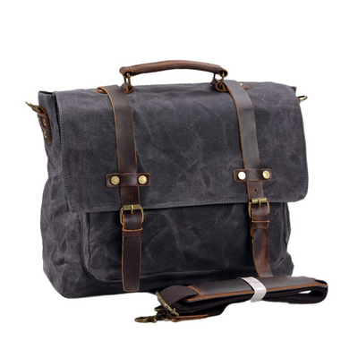 Clark | Vintage Waxed Canvas Leather Straps | Messenger bag