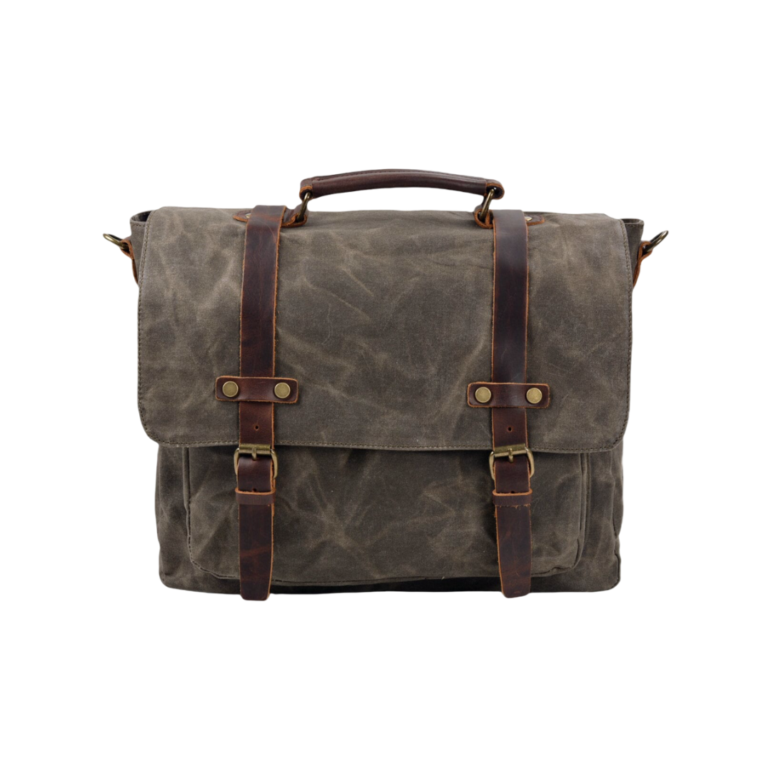 Clark | Vintage Waxed Canvas Leather Straps | Messenger bag