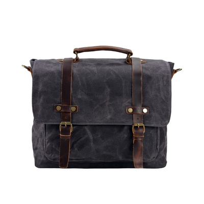 Clark | Vintage Waxed Canvas Leather Straps | Messenger bag