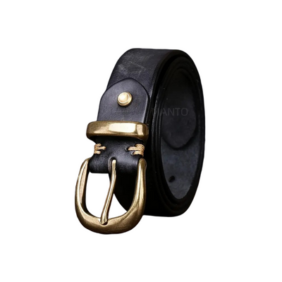 Luca | Retro Belt with Gold Buckle