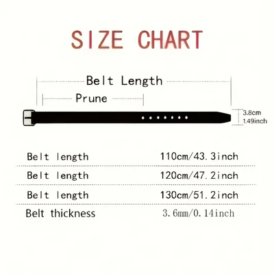 Milan | Everyday Belt with Square Alloy Buckle