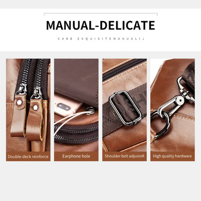 Callum | Leather Crossbody Chest Bag for Men