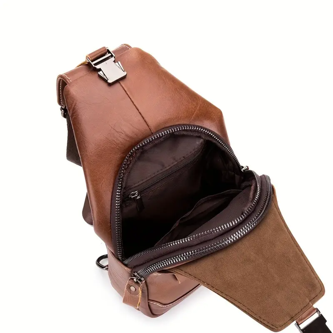 Callum | Leather Crossbody Chest Bag for Men