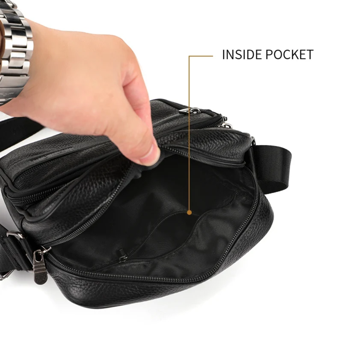 Arlo | Leather Multifunctional Shoulder Bag for Men