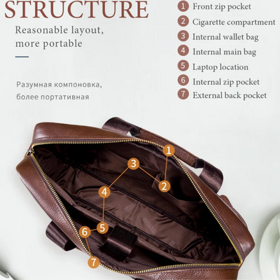 Harrison | Executive Leather Briefcase for Work & Travel