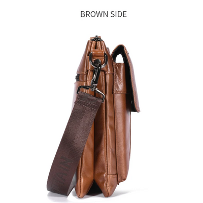 Colton | Slim Leather Crossbody with Flap Pocket Design