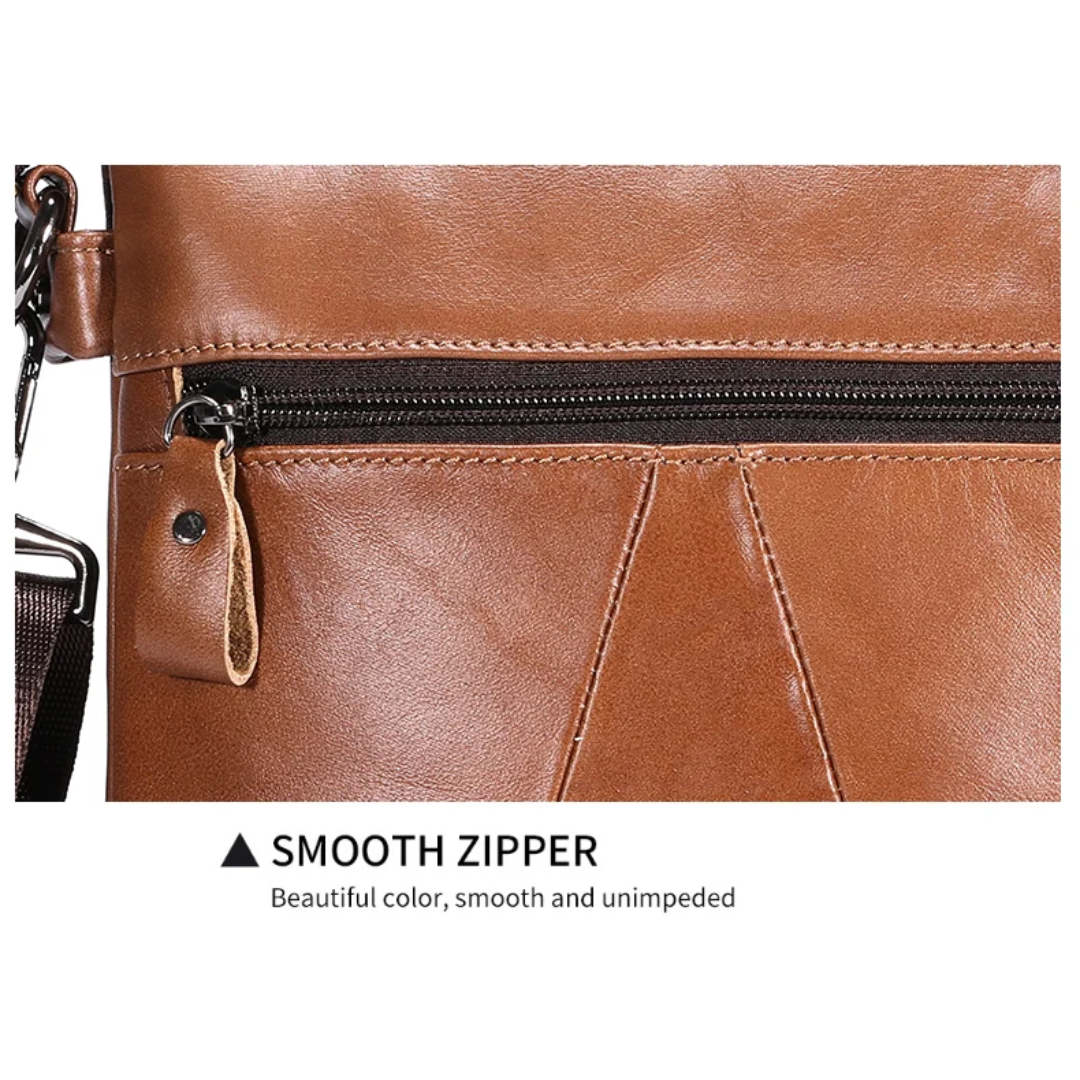 Colton | Slim Leather Crossbody with Flap Pocket Design