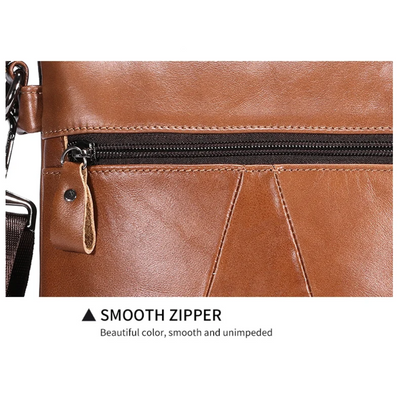 Colton | Slim Leather Crossbody with Flap Pocket Design