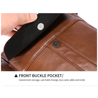 Colton | Slim Leather Crossbody with Flap Pocket Design