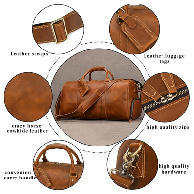 Easton | Full-Grain Leather Duffel for Travel and Weekends