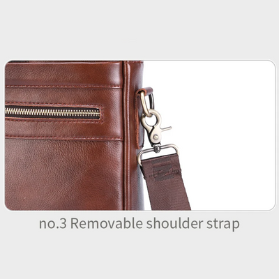 Preston | Sleek Leather Work Briefcase with Twin-Zip Front