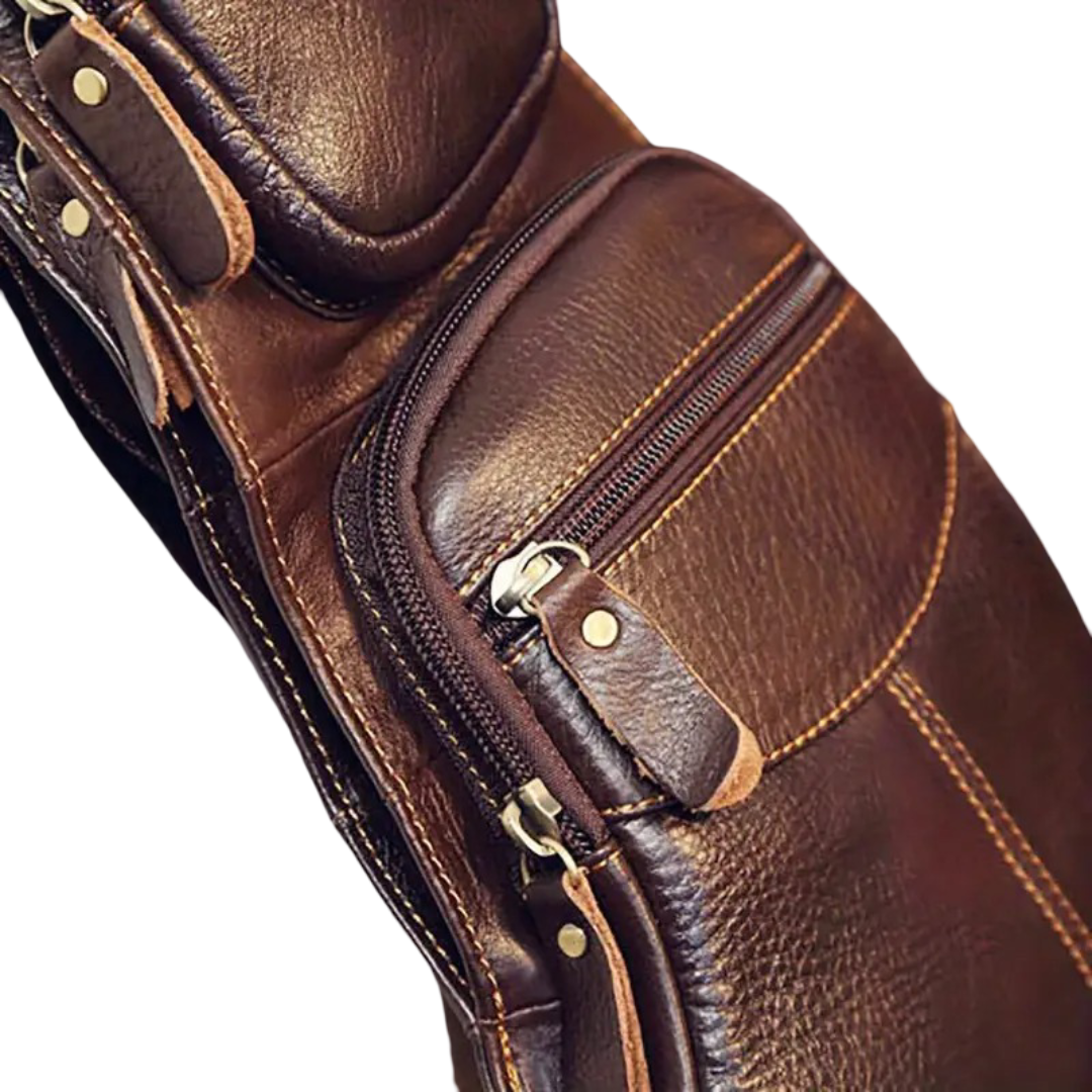 Malric | Hands-Free Lightweight Leather Sling Bag