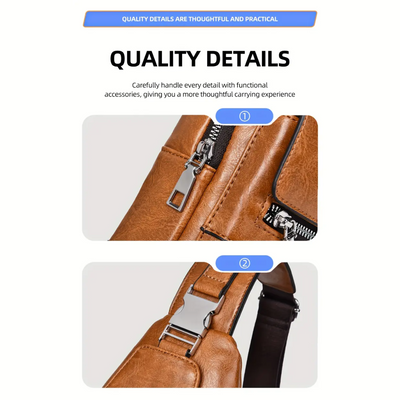 Daxton | Vertical Sling Bag with Secure Flap & Zips